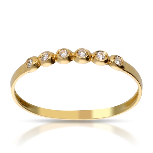 [4363s OA] Sortija Circonitas Oro Amarillo