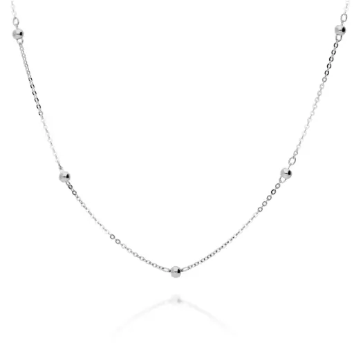 [10303 OBL] Gargantilla Bolas Oro Blanco