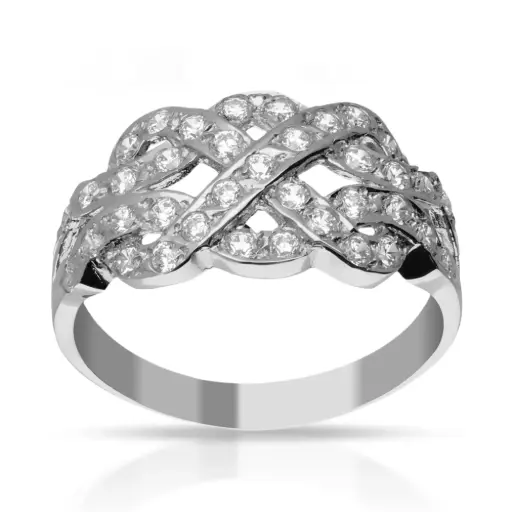 [4109s] Sortija Engaste Oro Blanco