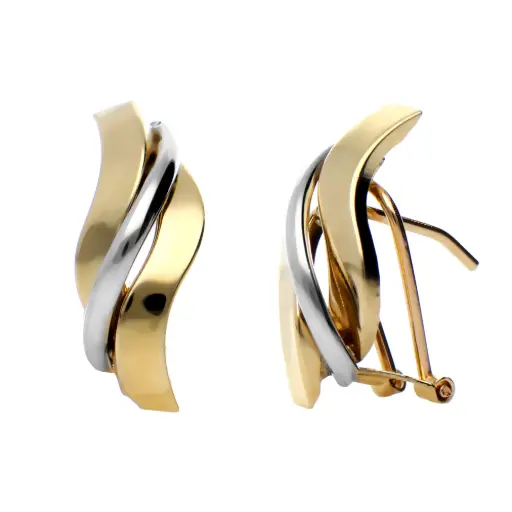 [7538] Pendientes Omega Bicolor