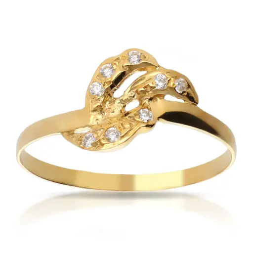 [4148s OA] Sortija Circonitas Oro Amarillo