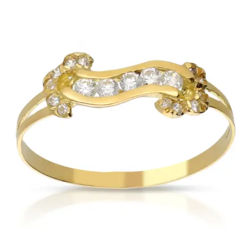 [4161s OA] Sortija Circonitas Oro Amarillo
