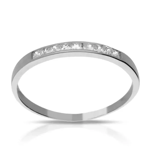 [4059s OBL] Sortija Circonitas Oro Blanco