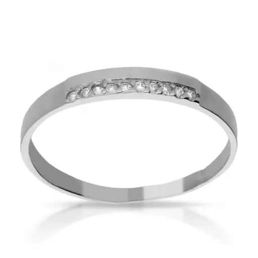 [4065s OBL] Sortija Circonitas Oro Blanco