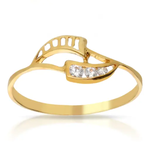 [4303s OA] Sortija Circonitas Oro Amarillo