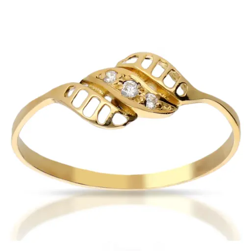 [4305s OA] Sortija Circonitas Oro Amarillo