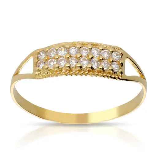 [4627s OA] Sortija Circonitas Oro Amarillo