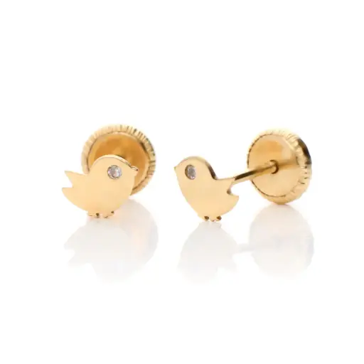 [7527] Pendientes Tuerca Pajarito