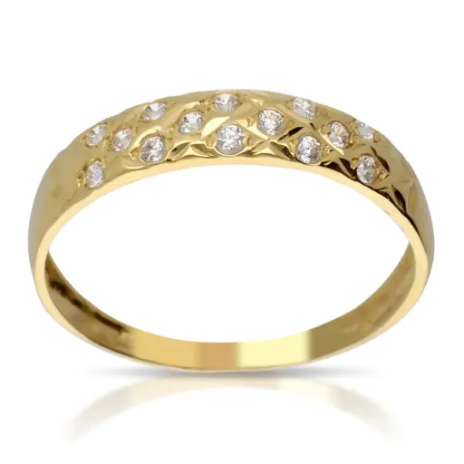 [4042s OA] Sortija Circonitas Oro Amarillo