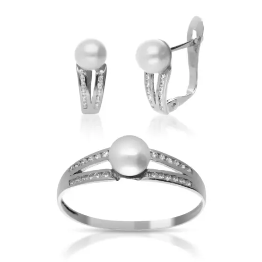 [4353 P S OBL] Juego Catalán Perla Oro Blanco