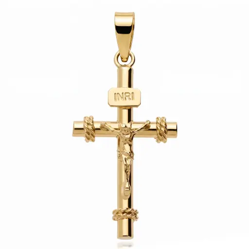 [6010] Cruz Cristo Fundición Tubo Cuerdas 2.5 mm
