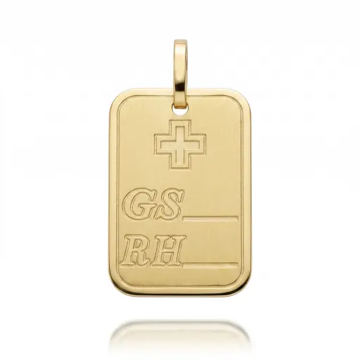 [9017] Colgante Placa Grupo Sanguíneo