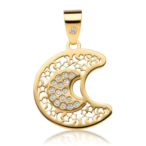 [2603] Colgante Luna con Circonitas