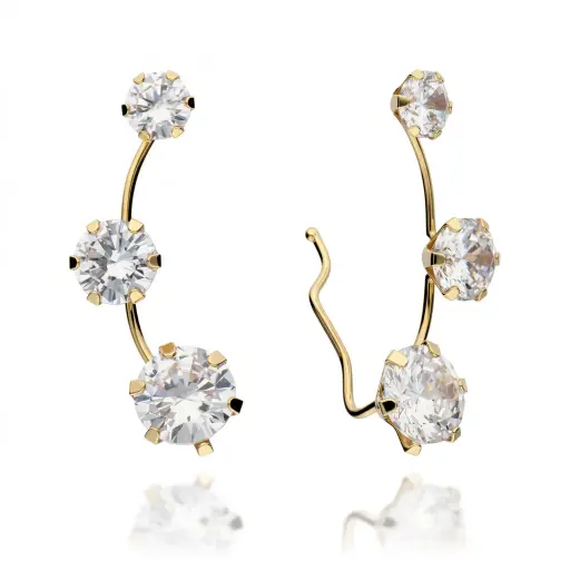 [7828] Pendientes Trepador con Circonitas