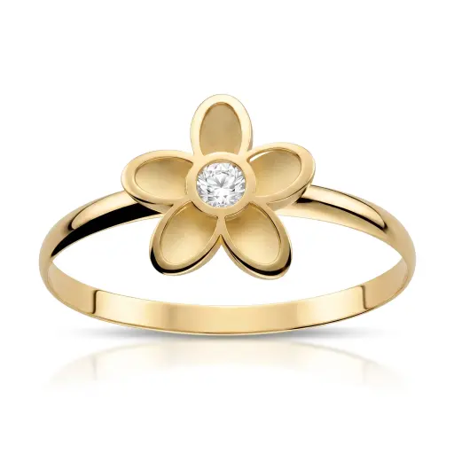 [4390s] Sortija Flor con Circonita