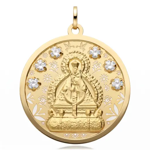[6359-1] Medalla Virgen de la Cabeza Circonitas