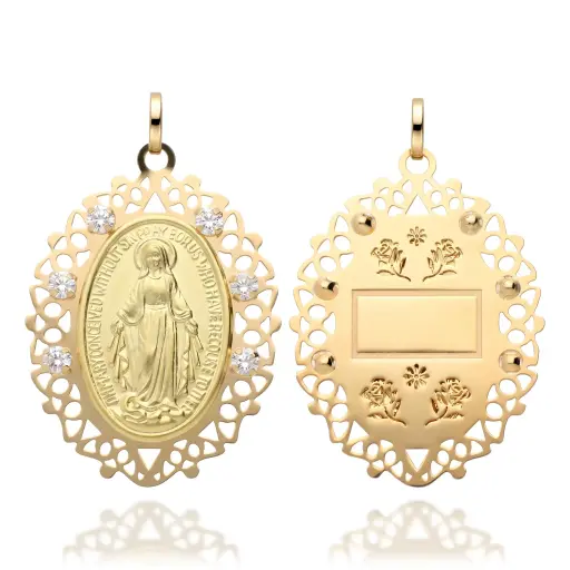 [6530] Medalla Virgen de la Milagrosa Circonitas
