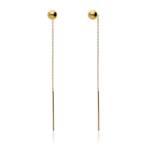 [7746] Pendientes Cadena con Bola