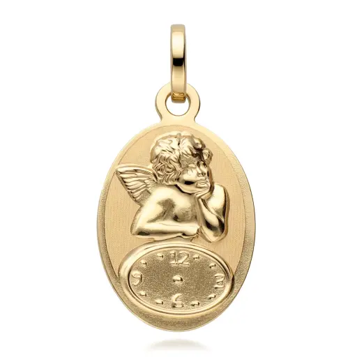 [6401] Medalla Angelote con Reloj Oval