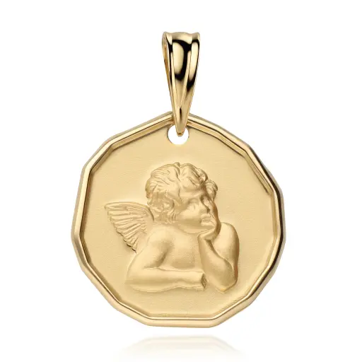 [6578] Medalla Angelote Octogonal