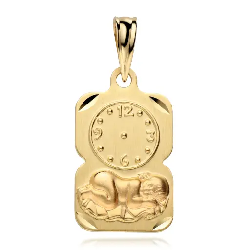 [6024] Medalla Niño Reloj Rectangular