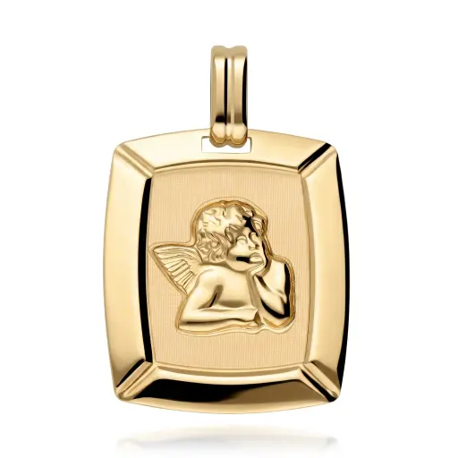 [6514] Medalla Angelote Rectángular con Cerco