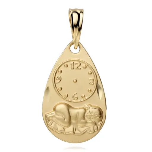 [6141] Medalla Niño Reloj Lágrima