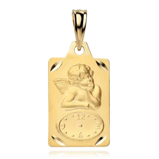 [6455] Medalla Angelote Reloj Rectángular