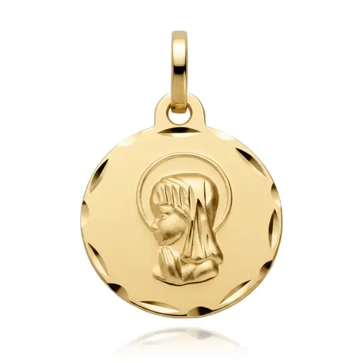 [6377] Medalla Virgen Niña Redonda