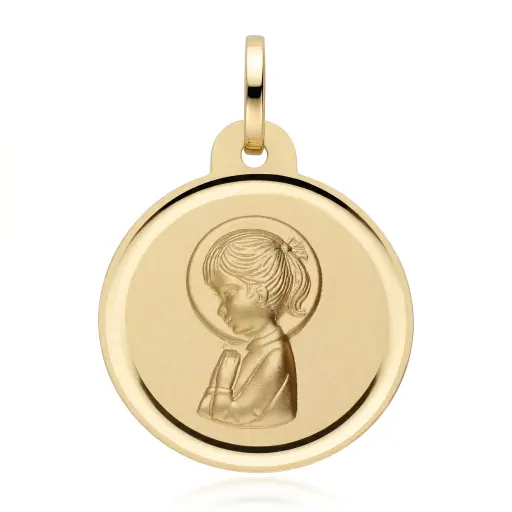 [6250] Medalla Virgen Niña Redonda